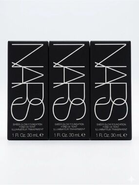 NARS Sheer Glow Foundation Lot of 3 Deep 2 New Caledonia